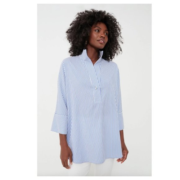 Tuckernuck Tops - TUCKERNUCK  Blue Stripe Willow Blouse